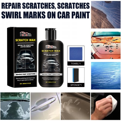 HOMONTH Car Scratch Wax Scratch Remover Make Car Body Look Like Brand New 120ml